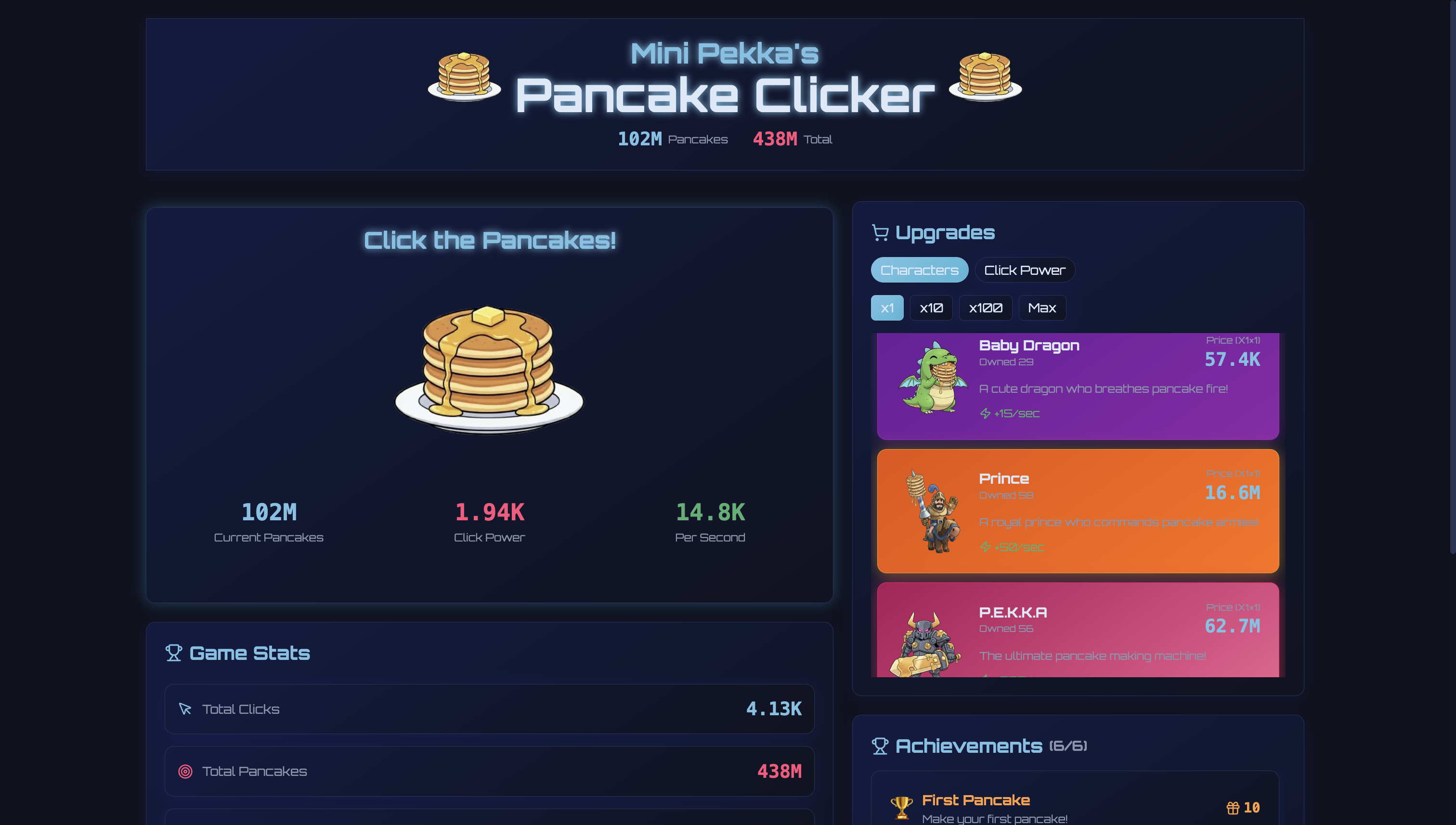 Mini Pekka Pancake Clicker